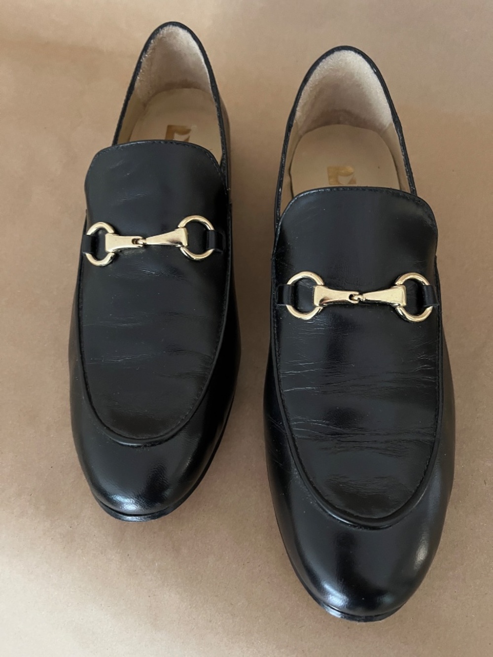 Pascucci black loafers size 38.5 Italian